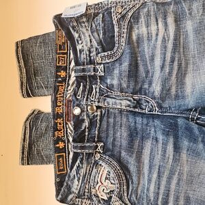 Rock Revival Blue Denim Jeans, Eilish Mid-rise Skinny, Size 27